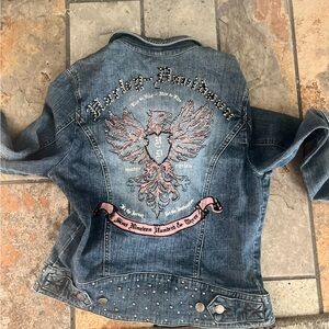 Harley Davidson rhinestone denim jacket